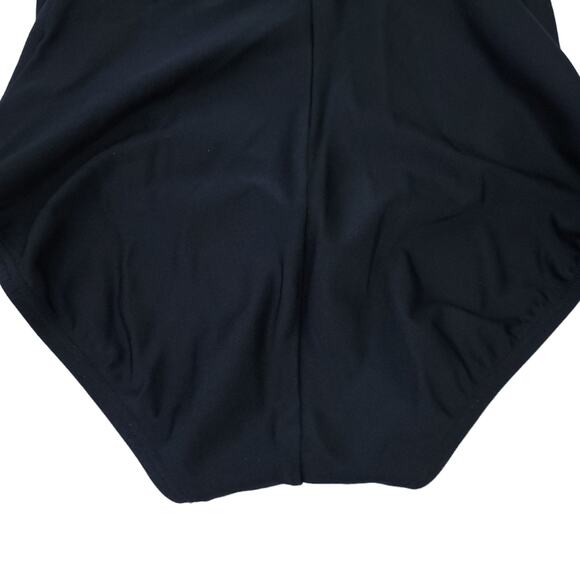 Speedo One Piece Competitive Bathing Suit Size 10 Black Solid Swimsuit - Picture 3 of 5